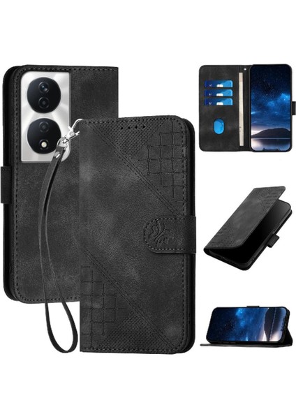 Onur X7B Için Flip Case Ayrılabilir El Kayışı ile Kabartmalı Kelebek ve (Yurt Dışından)