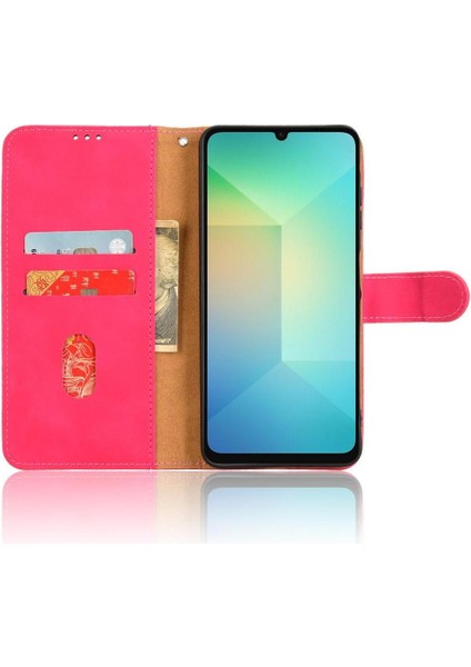 Samsung Galaxy A06 Kickstand Cüzdan Yan Toka Pu Kart Için Flip Case (Yurt Dışından) modelleri