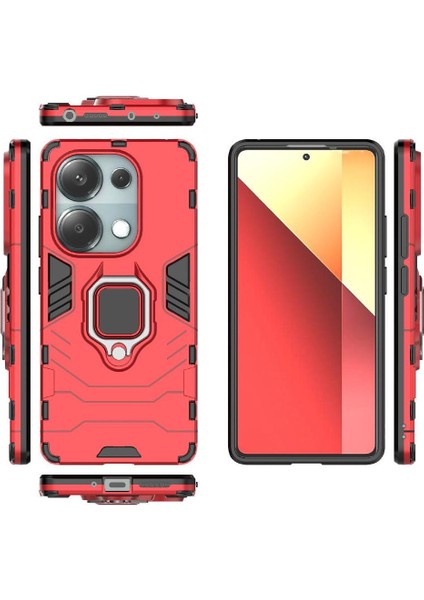 Halka Araba Montaj Kickstand Durumda Xiaomi Redmi Için Not 13 Pro 4g Metal Halka (Yurt Dışından)