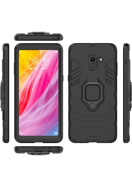 Halka Araba Dağı Kickstand Kılıf Galaxy A8 Artı 2018 Metal Halka (Yurt Dışından)