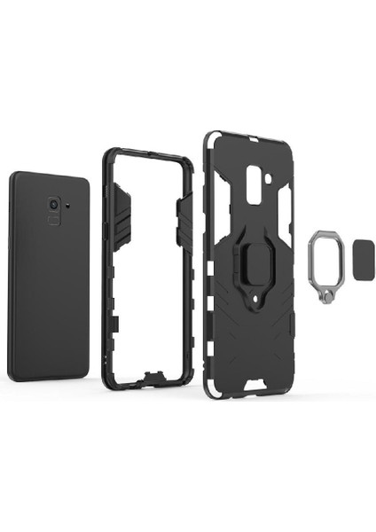 Halka Araba Dağı Kickstand Kılıf Galaxy A8 Artı 2018 Metal Halka (Yurt Dışından) fırsatları
