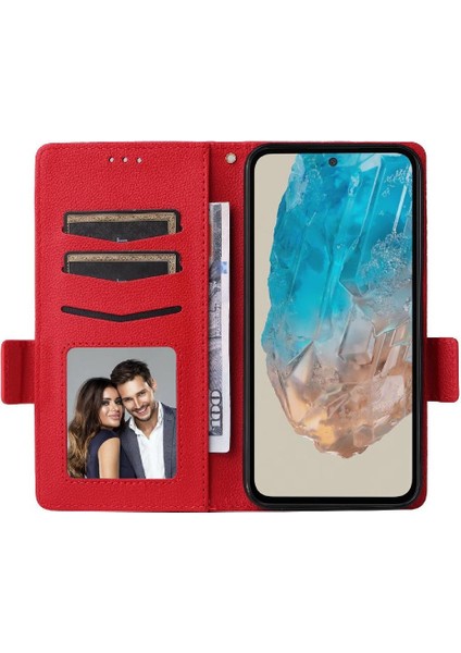 Samsung Galaxy M35 5g Pu Deri Manyetik Yan Toka Kart Için Flip Case (Yurt Dışından)