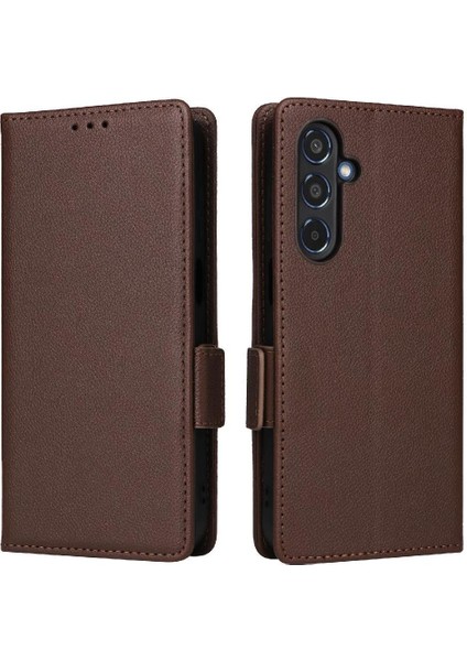 Samsung Galaxy M35 5g Pu Deri Manyetik Yan Toka Kart Için Flip Case (Yurt Dışından)