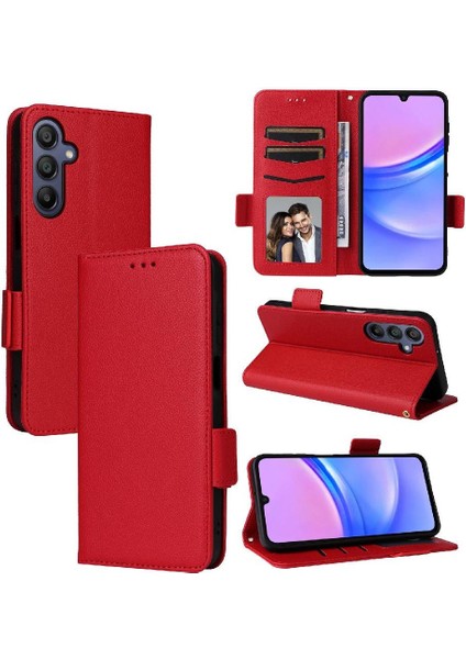 Galaxy A16 Için Flip Case Yan Toka Manyetik Cüzdan Kart Yuvaları Pu (Yurt Dışından)