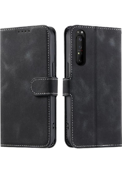 Sony Xperia 1 Iı Kickstand Manyetik Cüzdan Kart Yuvaları Bilek Için Flip Case (Yurt Dışından)