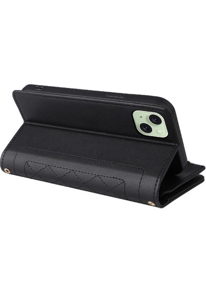IPhone 15 Için Flip Case Darbeye Kart Yuvaları Cüzdan Kayış (Yurt Dışından) fırsatları