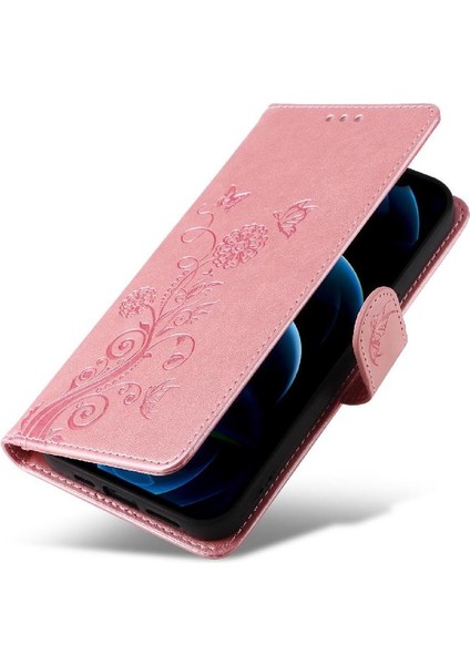 IPhone 12 Için Flip Case Pro Max Flip Çiçek Cardyuvaları Deri (Yurt Dışından)