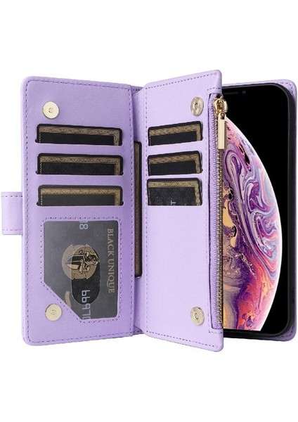 IPhone x Için Flip Case/xs Darbeye Cüzdan Kayış Kart Yuvaları (Yurt Dışından)