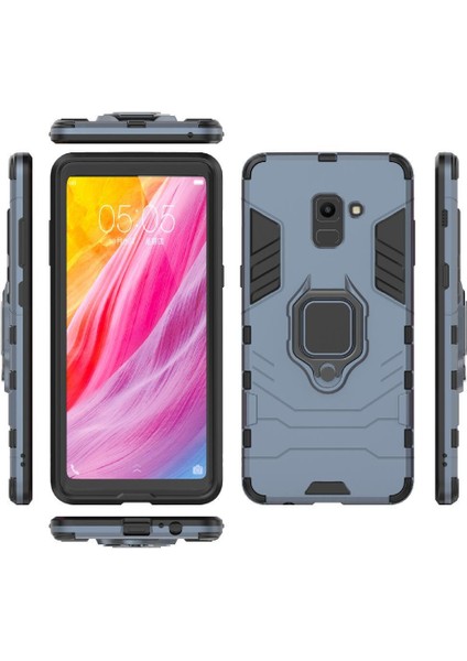 Halka Araba Dağı Kickstand Kılıf Galaxy A8 Artı 2018 Metal Halka (Yurt Dışından)