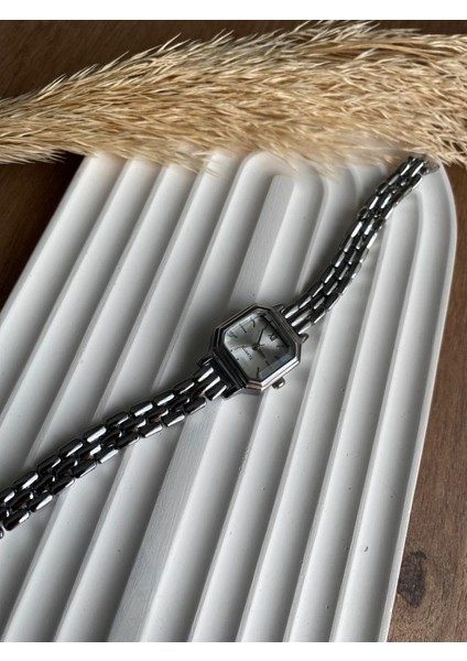 Bs Stıll Minimal Vintage Retro Boncuk Taşlı Model Gümüş