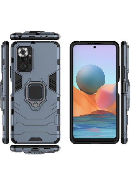 Halka Araba Montaj Kickstand Vaka Xiaomi Redmi Not 10 Için Pro Darbeye Halka (Yurt Dışından)