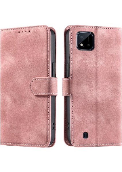 Realme C20 Manyetik Pu Deri Kickstand Bilek Kayışı Cüzdan Için Flip Case (Yurt Dışından) indirimleri