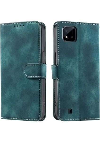 Realme C20 Manyetik Pu Deri Kickstand Bilek Kayışı Cüzdan Için Flip Case (Yurt Dışından) indirimleri