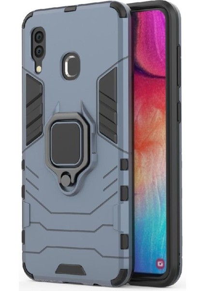 Halka Araba Dağı Kickstand Kılıf Galaxy A20 Kickstand Askeri (Yurt Dışından) modelleri