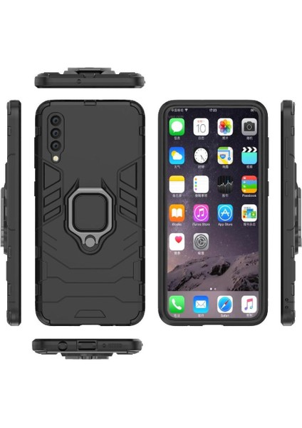 Halka Araba Dağı Kickstand Kılıf Galaxy A30S Darbeye Askeri (Yurt Dışından)