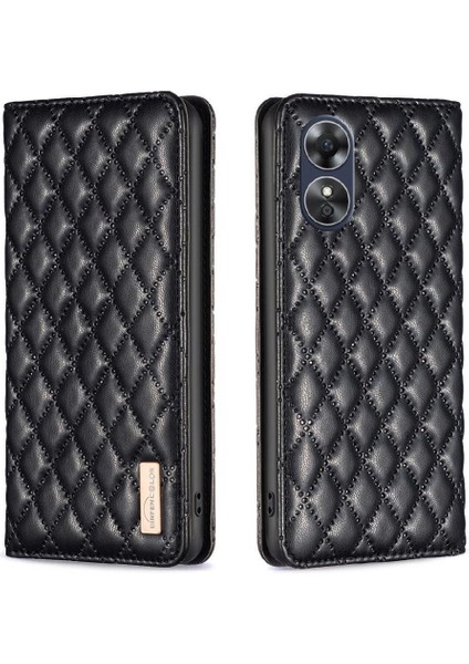 Oppo A17/A17K Manyetik Kapatma Kart Yuvaları Tutucu Cüzdan Tam Için Flip Case (Yurt Dışından)