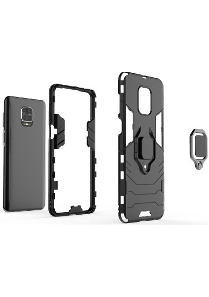 Halka Araba Montaj Kickstand Durumda Xiaomi Redmi Not 9 Için Pro Kickstand Sınıf (Yurt Dışından) modelleri