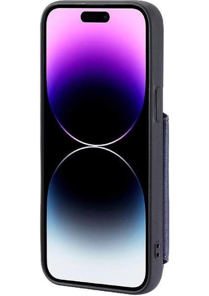 Cüzdan Kılıf IPhone 14 Pro Max Flip Folio Kılıf Pu Deri 3 Büyük Kart (Yurt Dışından)