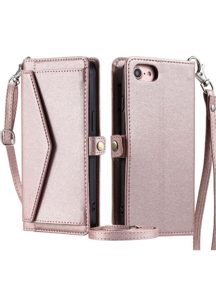 Cüzdan Crossbody Kılıf IPhone Se 2020/2022 Cüzdan Kılıf Kadınlar Için Fermuar (Yurt Dışından)