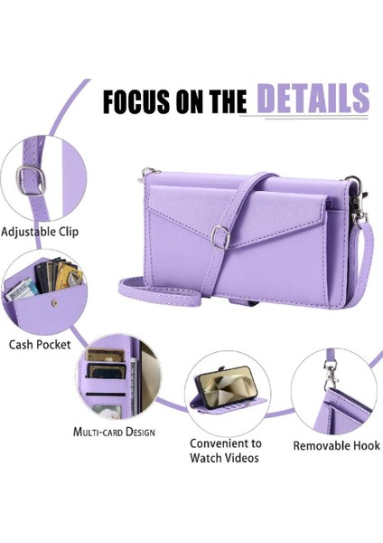 Cüzdan Crossbody Durumda IPhone Xs Max Rfıd Engelleme Fermuar Faturaları Yuvası (Yurt Dışından) indirimleri