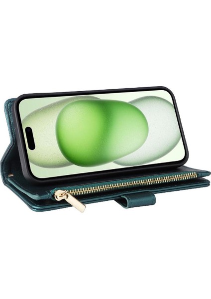 IPhone 15 Için Flip Case Darbeye Kart Yuvaları Cüzdan Kayış (Yurt Dışından) indirimleri