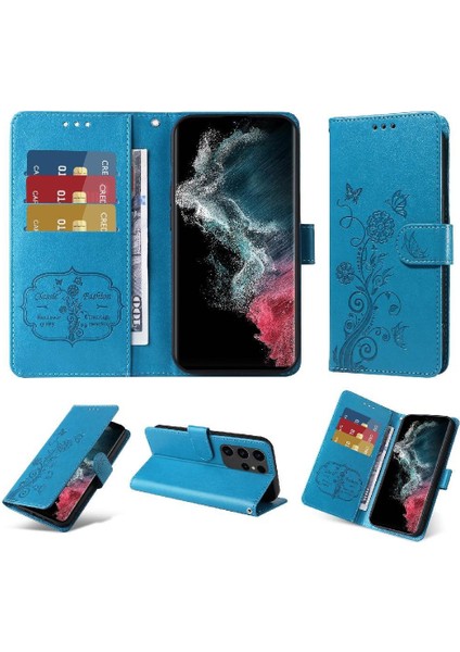 Galaxy S22 Için Flip Case Ultra Deri Çevirme Çiçek Kart Yuvaları (Yurt Dışından) indirimleri