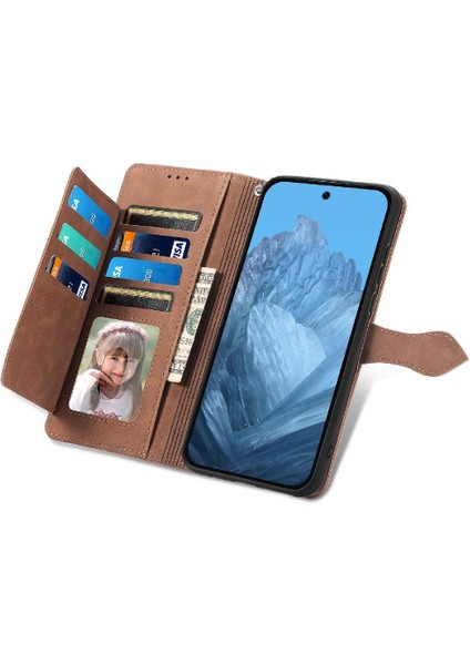 Google Pixel 9 Pro Xl Iş Çok Renkli Çoklu Kart Yuvası Flip Için Kılıf (Yurt Dışından)