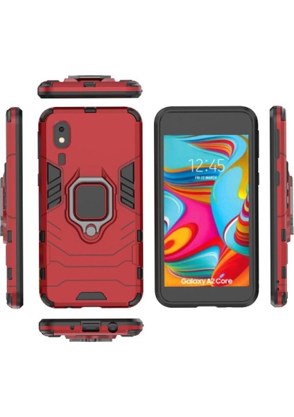Halka Araba Dağı Kickstand Kılıf Galaxy A2 Çekirdek Metal Halka Tutucu (Yurt Dışından)