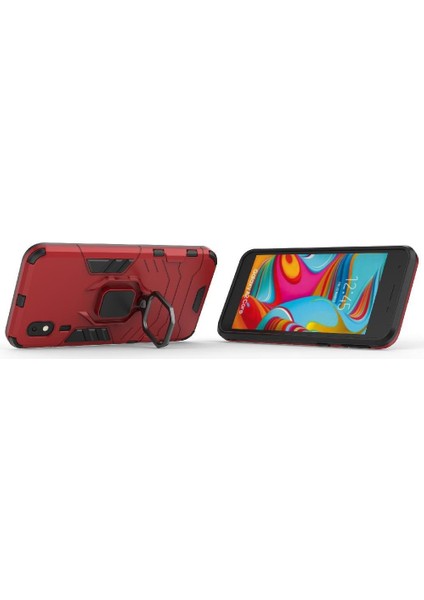 Halka Araba Dağı Kickstand Kılıf Galaxy A2 Çekirdek Metal Halka Tutucu (Yurt Dışından)