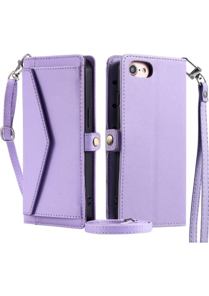 Cüzdan Crossbody Durumda IPhone 7 Artı/8 Artı Rfıd Engelleme Fermuar Faturaları (Yurt Dışından)