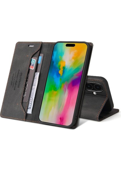 IPhone 16 Için Kılıf Premium Deri Premium Deri Kickstand Iki Kart (Yurt Dışından) fiyatları