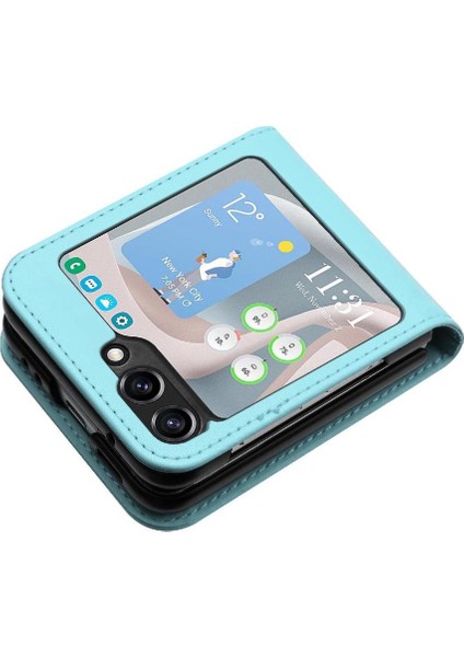 Galaxy Z Flip 6 Için Flip Case Kart Yuvası Standı ile Pu Deri Flip (Yurt Dışından) fırsatları
