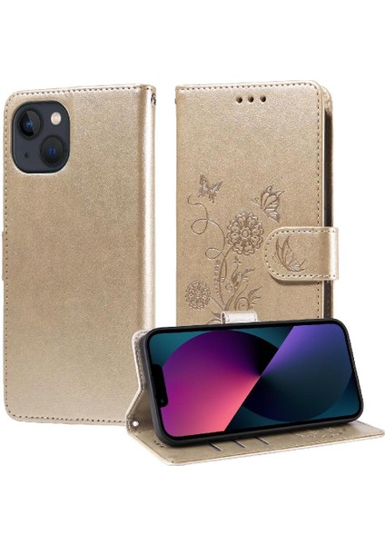 IPhone 13 Için Flip Case Çiçek Çevirme Deri Kart Yuvaları (Yurt Dışından) indirimleri