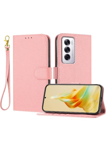 Oppo Phone 12 5g Için Telefon Kılıfı Kart Yuvaları Tutucu Pu Deri Litchi Desen (Yurt Dışından)