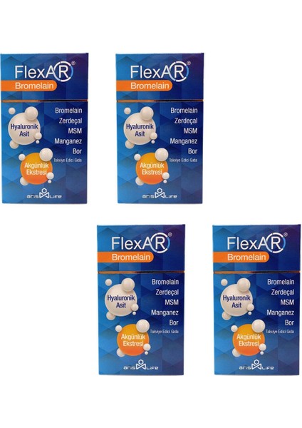 Flexar Bromelain 30 Tablet x 4 paket