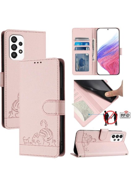 Galaxy A33 Kart Yuvası Tutucu Için Kickstand Kedi Rfıd Cüzdan (Yurt Dışından) indirimleri