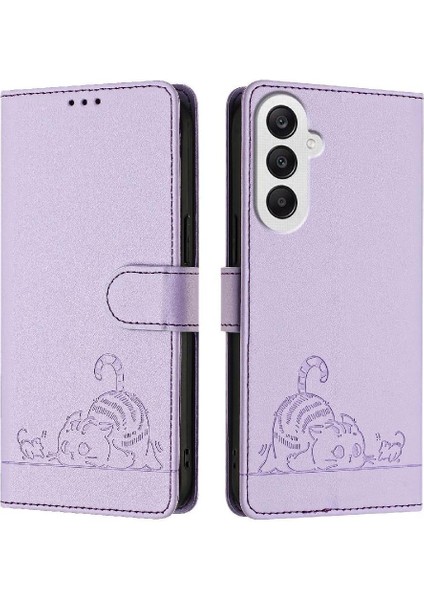 Galaxy A25 5g Için Kılıf Cüzdan Kapak Çevirin Kedi Rfıd Kart Yuvası Tutucu (Yurt Dışından)