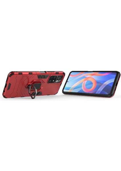 Halka Araba Montaj Kickstand Durumda Xiaomi Redmi Için Not 11T 5g Askeri Sınıf (Yurt Dışından)