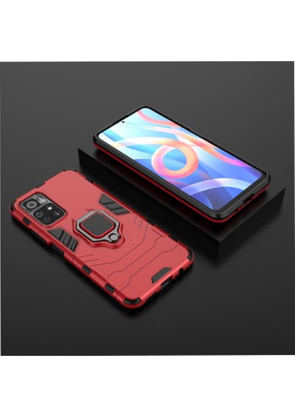 Halka Araba Montaj Kickstand Durumda Xiaomi Redmi Için Not 11T 5g Askeri Sınıf (Yurt Dışından)