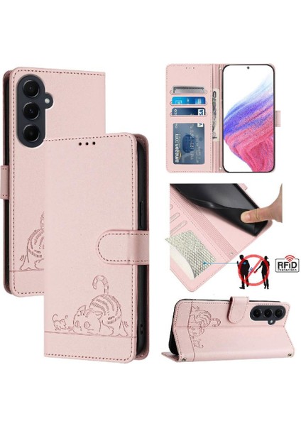 Galaxy Case 5g Kart Yuvası Tutucu Için Kickstand Kedi Rfıd Cüzdan (Yurt Dışından)