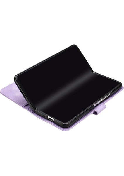 Galaxy Z Için Flip Case Kart ile Kat 6 Manyetik Kapak Pu Deri (Yurt Dışından)