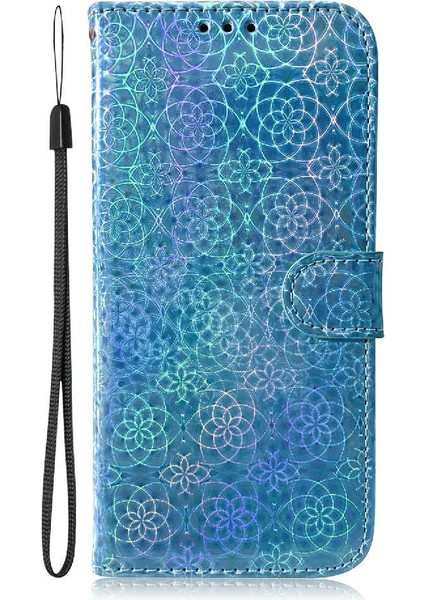 Galaxy A16 Için Flip Case Kart Yuvası Cüzdan Kılıf Glitter Renkli (Yurt Dışından)