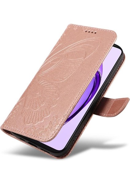 Oppo A3 Pro 5g Için Flip Case Ayrılabilir El Kayışı ile Kabartmalı Kelebek (Yurt Dışından)