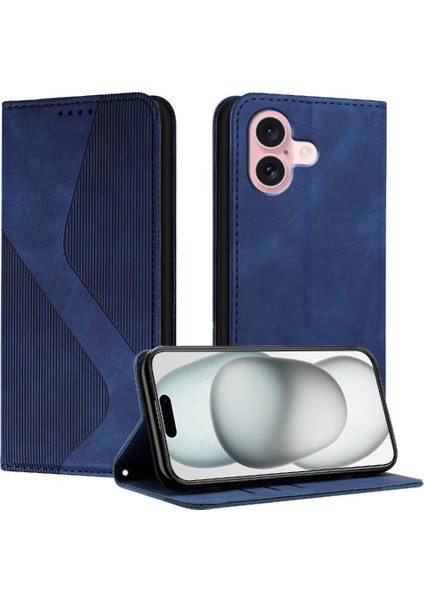 IPhone 16 Için Kılıf Manyetik Pu Deri Kart Yuvaları Tutucu Cüzdan Kickstand (Yurt Dışından)