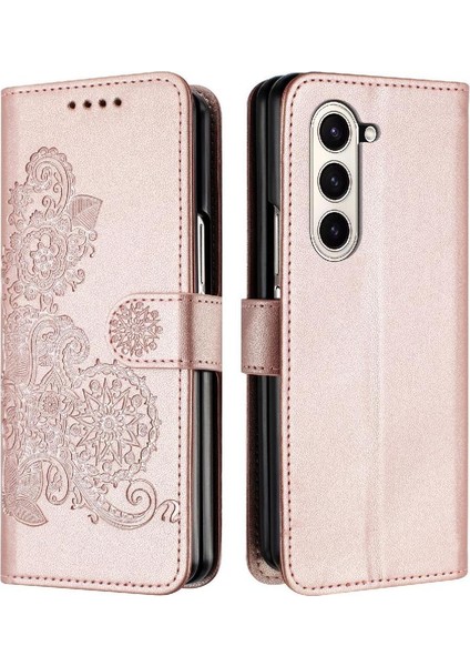 Galaxy Z Için Flip Case Fold 6 Kickstand Koruyucu Kapak Folio Pu (Yurt Dışından)