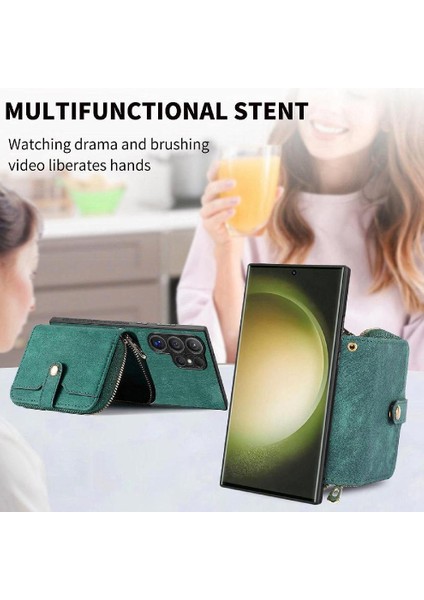 Galaxy S24 Ultra Ayarlanabilir Kordon 7 Kart Yuvaları Için Kılıf Standı (Yurt Dışından) modelleri