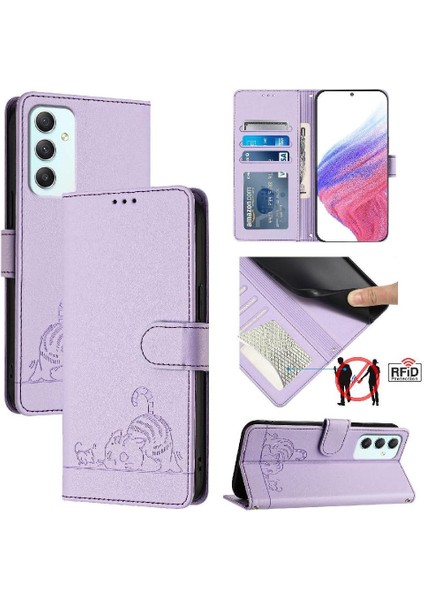 Galaxy A35 5g Kart Yuvası Tutucu Için Kickstand Kedi Rfıd Cüzdan (Yurt Dışından) indirimleri