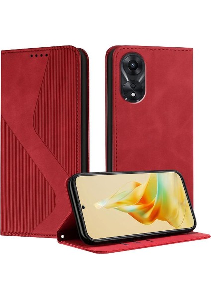 Oppo A78 4g Kart Yuvaları Için Kılıf Tutucu Pu Deri Folio Kapak Manyetik (Yurt Dışından)