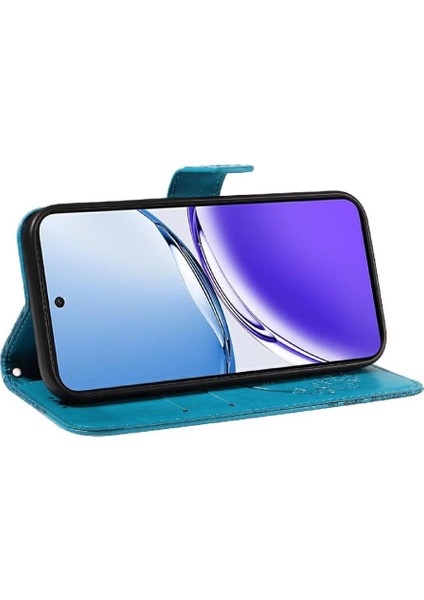 Oppo A3 5g Için Flip Case Kabartmalı Kelebek Ayrılabilir El Kayışı ile (Yurt Dışından) indirimleri