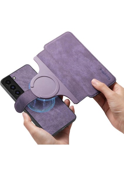 Galaxy S22 Artı Kart Standı Cüzdan Retro Mıknatıs Için Flip Case (Yurt Dışından) modelleri